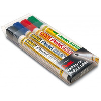 Marker do tablic PENTEL komplet 4szt MW85-4W suchocieralny 4 kolory