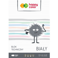 Blok techniczny biay A3, 170g, 10 ark, Happy Color HA 3550 3040-0