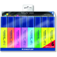 Zakrelacz Textsurfer classic, 6+2 kol. (1, 23, 4, 6, 3, 5) w etui, Staedtler S 364 WP8 A