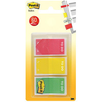 Zakładki indeksujące POST-IT (682-TODO), PP, 23, 8x43, 2mm, 3x20 kart., mix kolorów