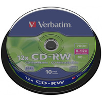 Pyta CD-RW VERBATIM CAKE(10) 700MB x12 43480