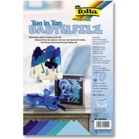 Filc dekoracyjny mix niebieski, 20x30cm, 1, 5mm, 10 ark, Folia FO 5204-93