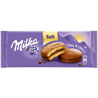 Ciastka MILKA CHOC&CHOC biszkoptowe z nadzieniem kakaowym i kawakami czekolady 150g