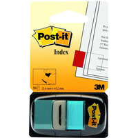 Zakadki indeksujce POST-IT (680-23), PP, 25, 4x43, 2mm, 50 kart., jaskrawoniebieskie