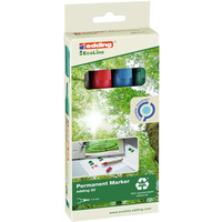 Markery EDDING permanentne ekologiczne 4 kol. etui ścięta końcówka 22/4s ed