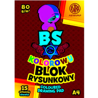 Blok kolorowy barwiony w masie ASTRAPAP A4 80g 15 ark BS&Rabbit, 106021003