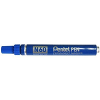 Marker permanentny N60 niebieski okr�g�a ko�c�wka PENTEL