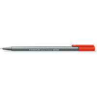 Cienkopis triplus, trjktny, 0.3 mm, czerwony, Staedtler S 334-2